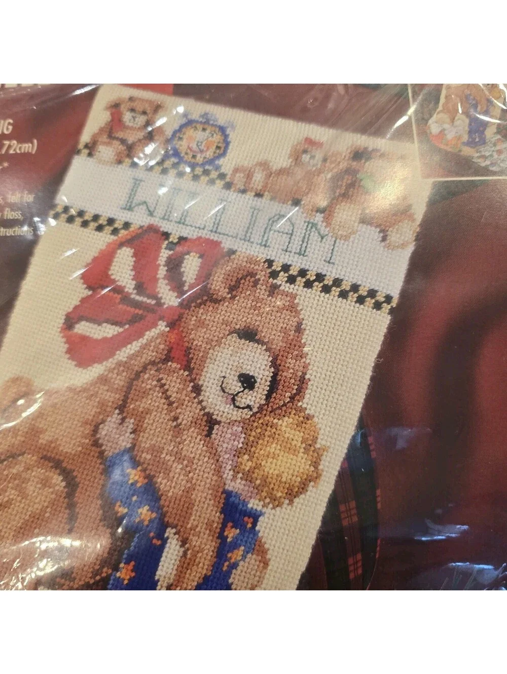 Bucilla A Christmas Morning Needlepoint Stocking Kit  60736 NOS 1996 Rare